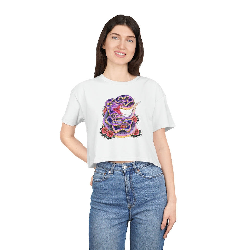 BITE INTO LOVE with our Women's Crop Tee